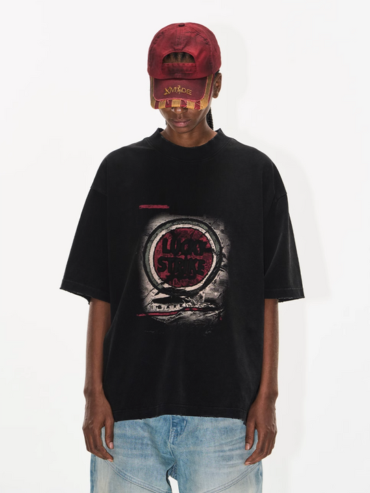 BLIND NO PLAN Washed Vintage Printed Tee | Face 3 Face