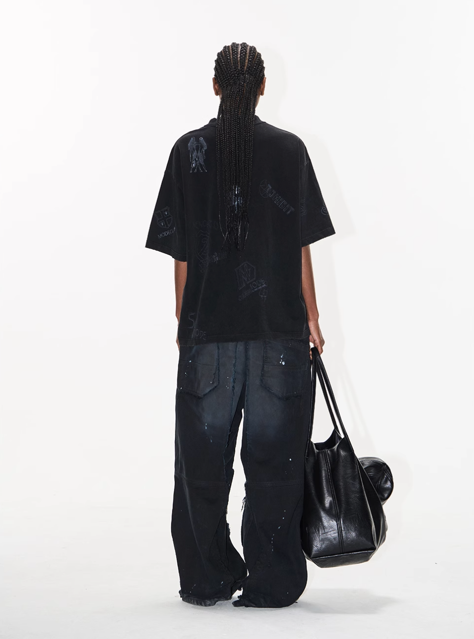 BLIND NO PLAN Washed Vintage Graffiti Multi-Print Tee | Face 3 Face