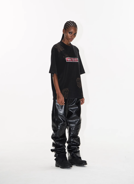 BLIND NO PLAN Washed and Aged Footprint Tee | Face 3 Face