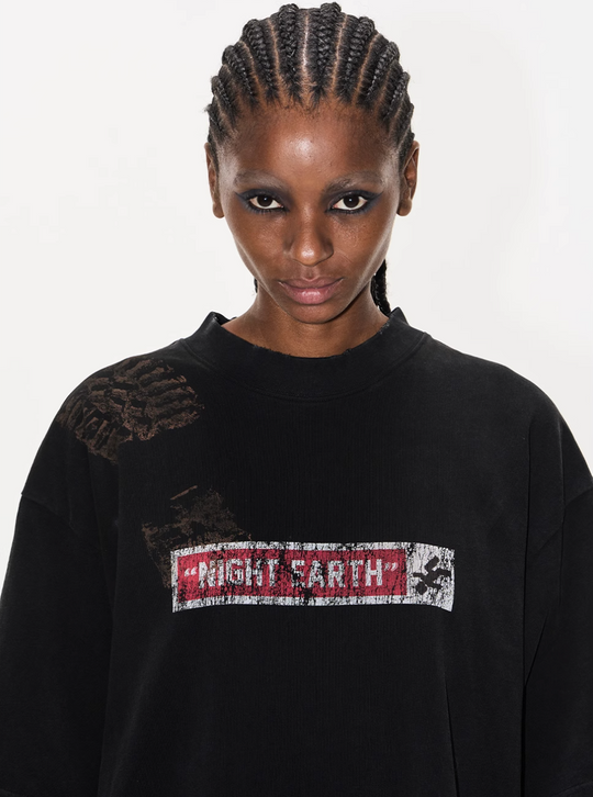 BLIND NO PLAN Washed and Aged Footprint Tee | Face 3 Face