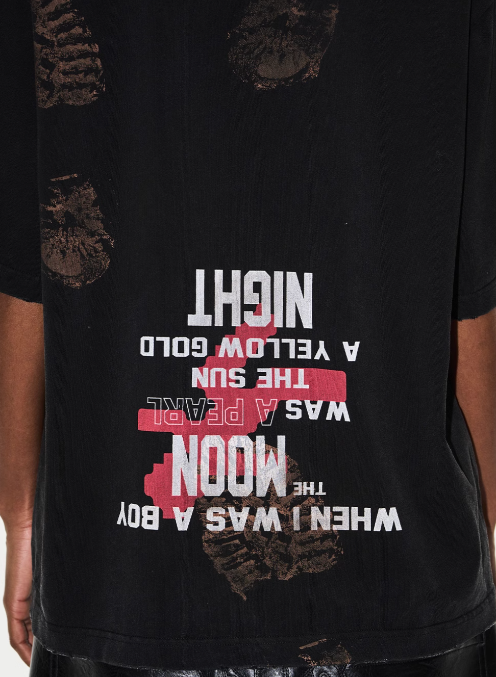 BLIND NO PLAN Washed and Aged Footprint Tee | Face 3 Face