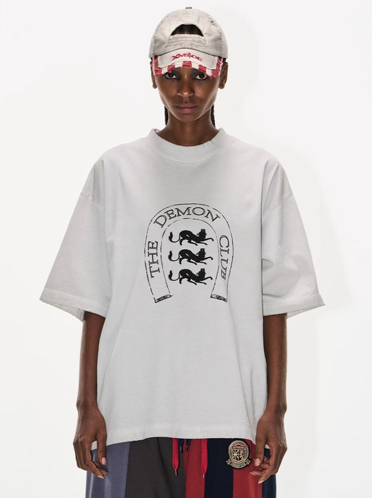 BLIND NO PLAN Washed and Aged Animal Print Tee | Face 3 Face