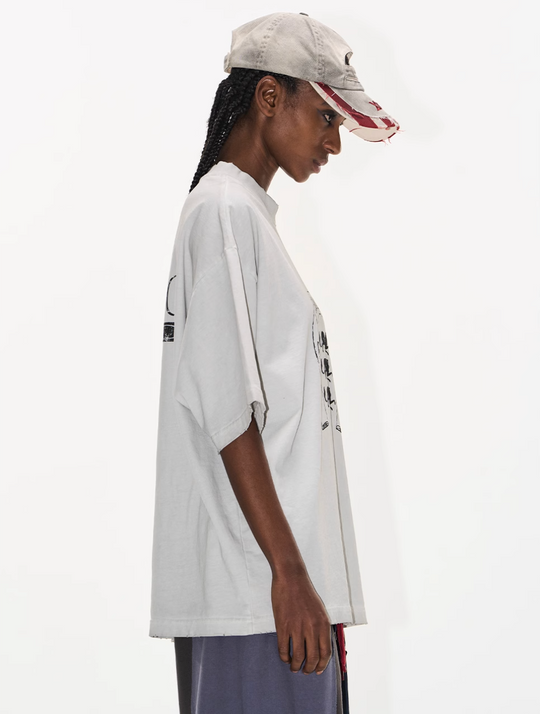 BLIND NO PLAN Washed and Aged Animal Print Tee | Face 3 Face