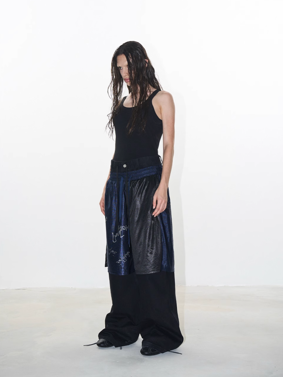 BLIND NO PLAN Graffiti Print Sport Double-layer Pants | Face 3 Face