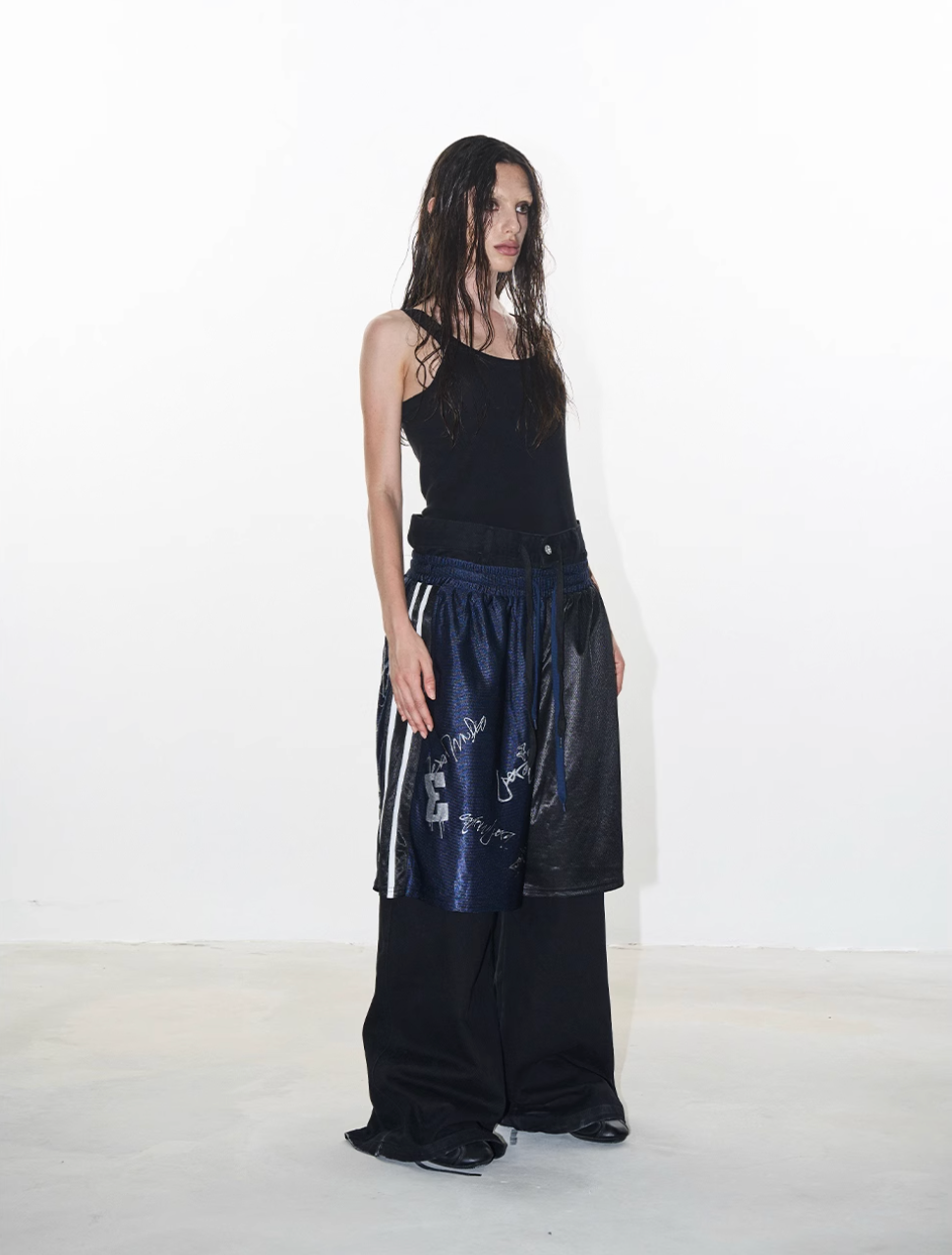 BLIND NO PLAN Graffiti Print Sport Double-layer Pants | Face 3 Face