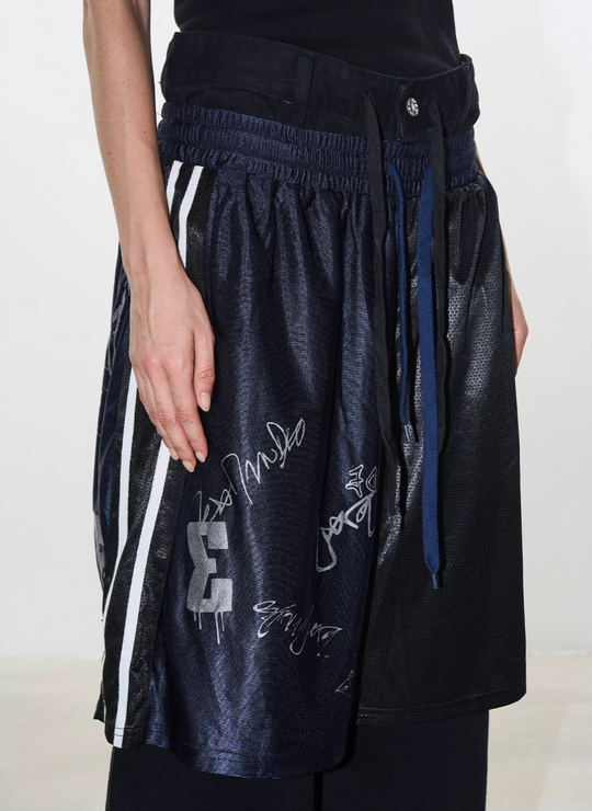 BLIND NO PLAN Graffiti Print Sport Double-layer Pants | Face 3 Face
