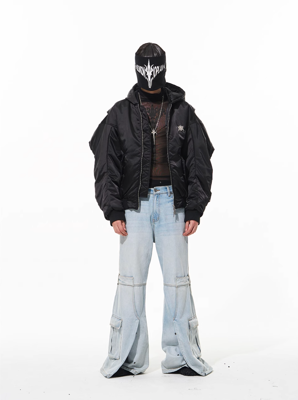 BLIND NO PLAN Reconstructed Work Pockets Washed Jeans | Face 3 Face