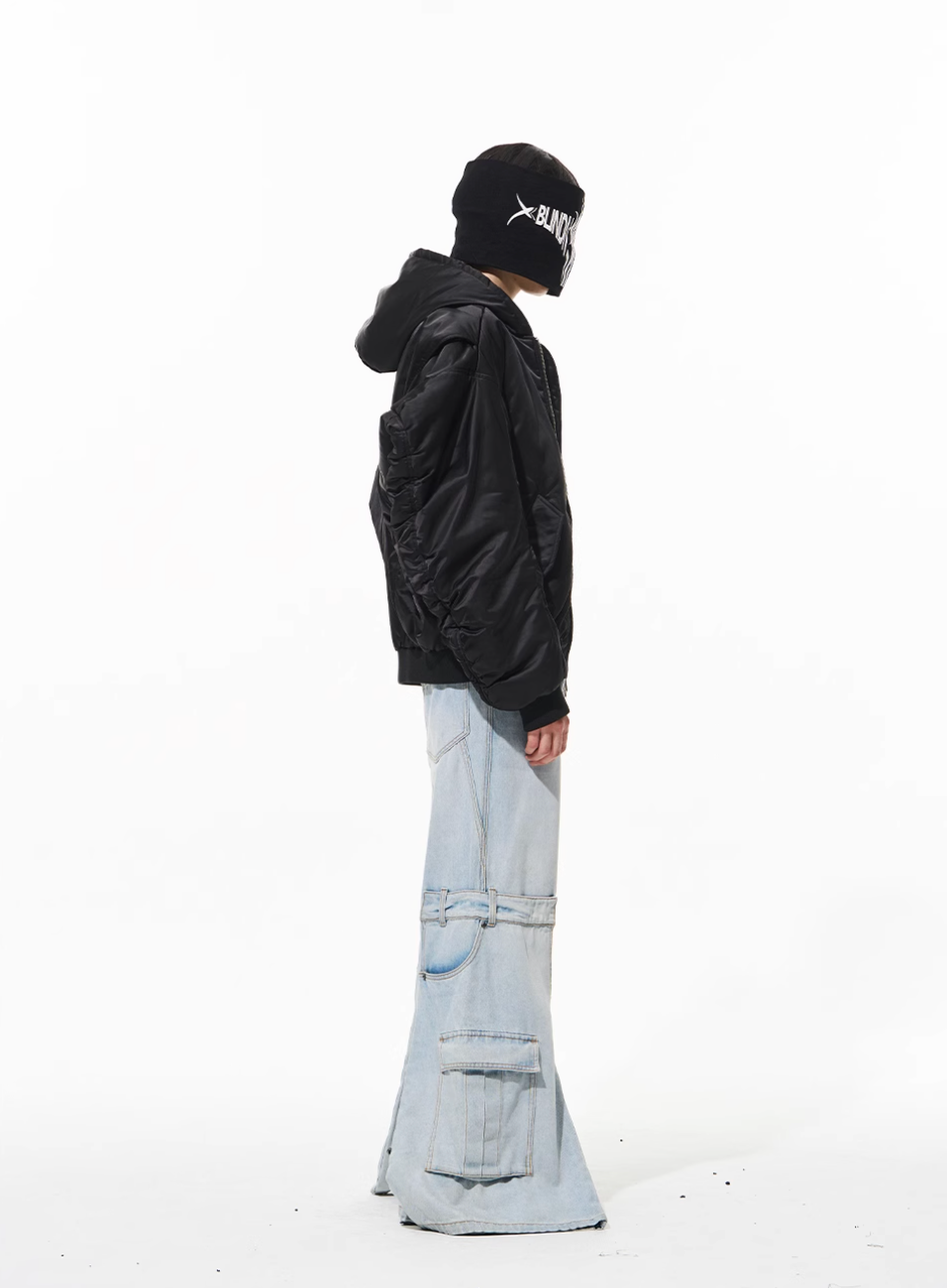BLIND NO PLAN Reconstructed Work Pockets Washed Jeans | Face 3 Face