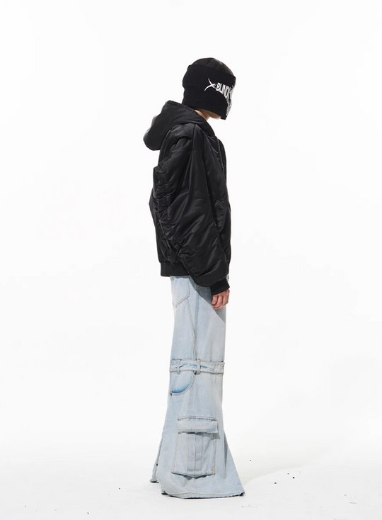 BLIND NO PLAN Reconstructed Work Pockets Washed Jeans | Face 3 Face