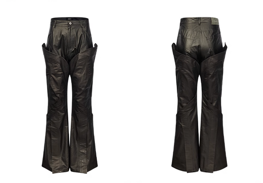 BLIND NO PLAN Double-Layer Patchwork Pants | Face 3 Face