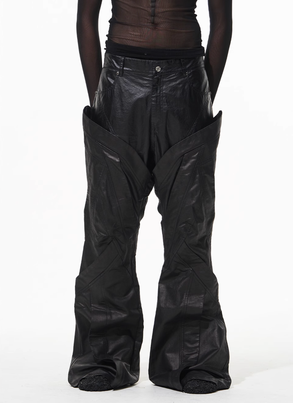 BLIND NO PLAN Double-Layer Patchwork Pants | Face 3 Face