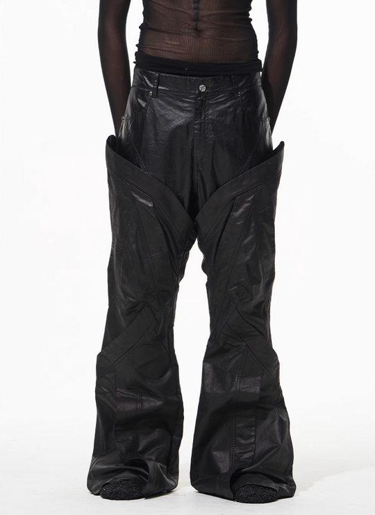 BLIND NO PLAN Double-Layer Patchwork Pants | Face 3 Face