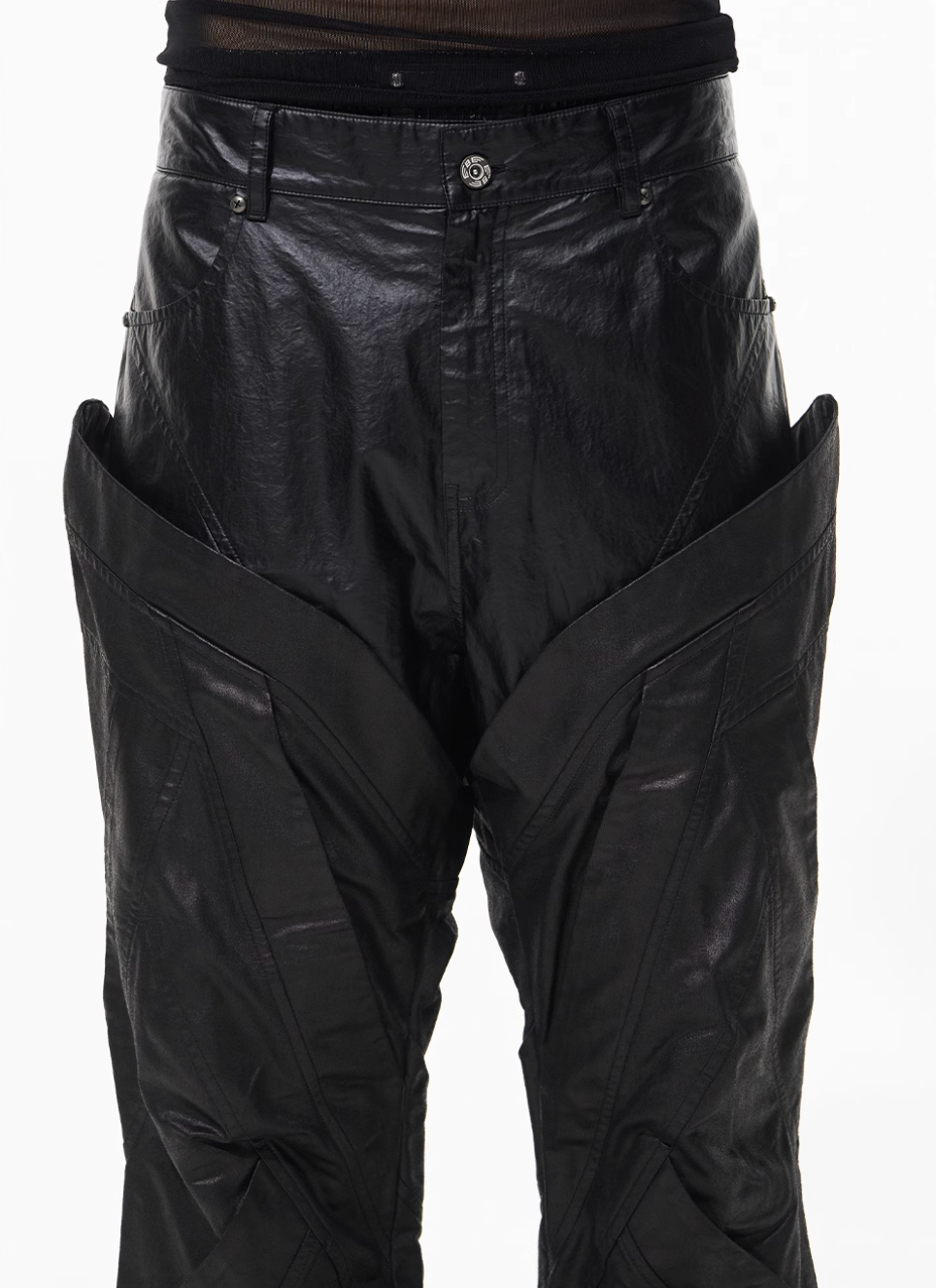 BLIND NO PLAN Double-Layer Patchwork Pants | Face 3 Face