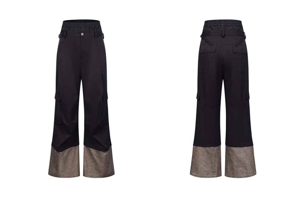 BLIND NO PLAN Triple Layer Color Blocking Work Pants | Face 3 Face