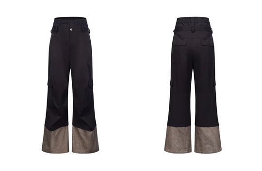 BLIND NO PLAN Triple Layer Color Blocking Work Pants | Face 3 Face