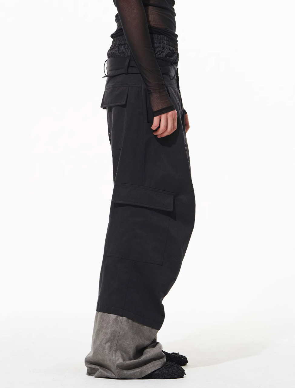 BLIND NO PLAN Triple Layer Color Blocking Work Pants | Face 3 Face