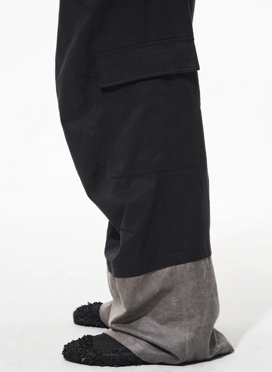 BLIND NO PLAN Triple Layer Color Blocking Work Pants | Face 3 Face