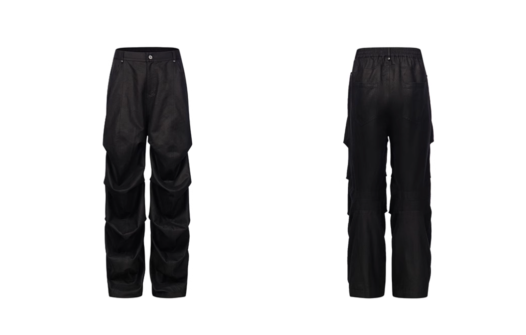 Streetwear baggy pants | Relaxed Draped Pleated Work Pants | Face 3 Face