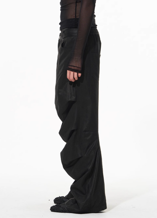 Streetwear baggy pants | Relaxed Draped Pleated Work Pants | Face 3 Face