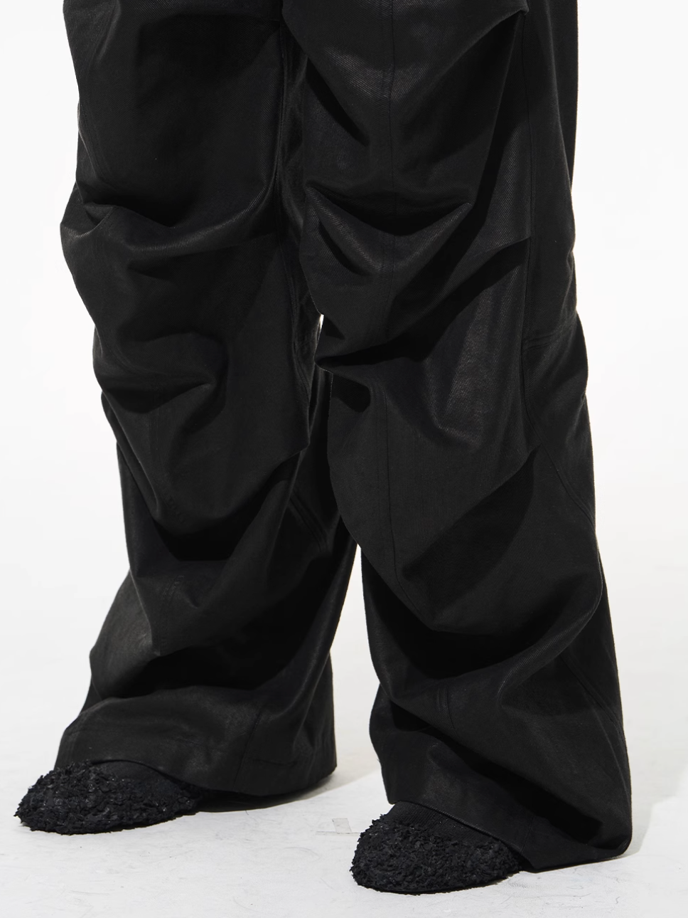 Streetwear baggy pants | Relaxed Draped Pleated Work Pants | Face 3 Face