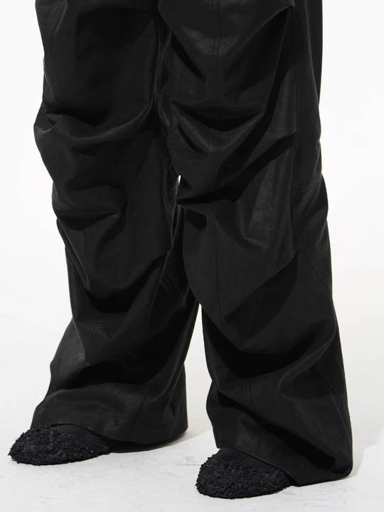Streetwear baggy pants | Relaxed Draped Pleated Work Pants | Face 3 Face
