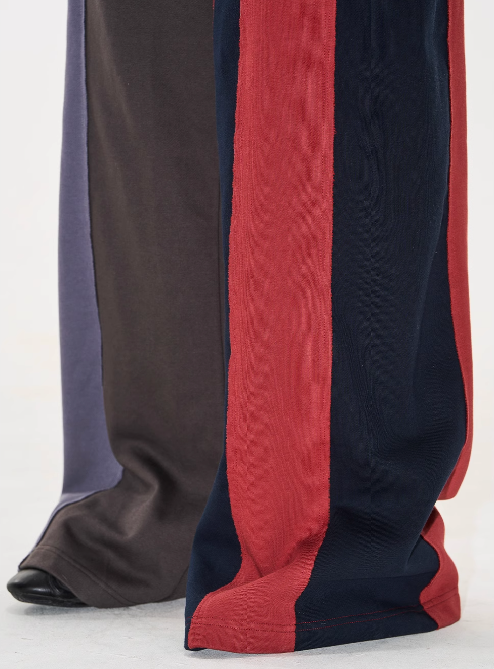 Double-Waist Color-Blocked Patchwork Sweatpants | Face 3 Face