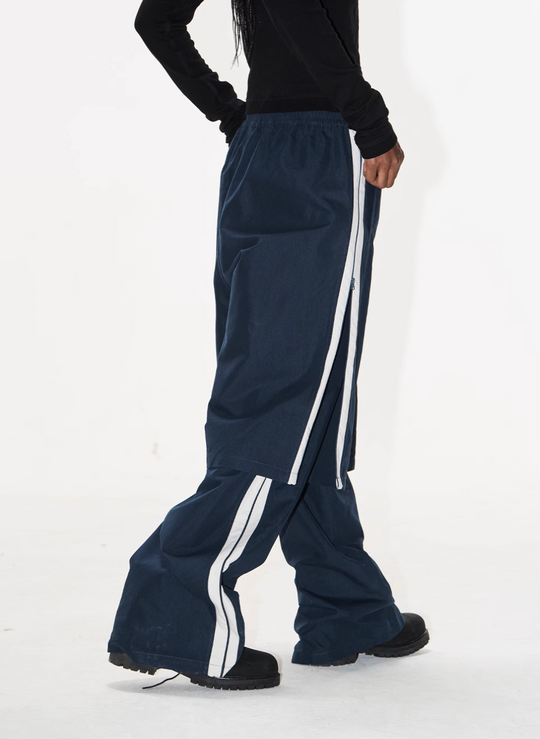 BLIND NO PLAN Double-Layer Color-Blocking Patchwork Sports Pants | Face 3 Face