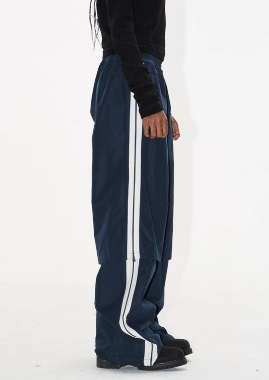 BLIND NO PLAN Double-Layer Color-Blocking Patchwork Sports Pants | Face 3 Face