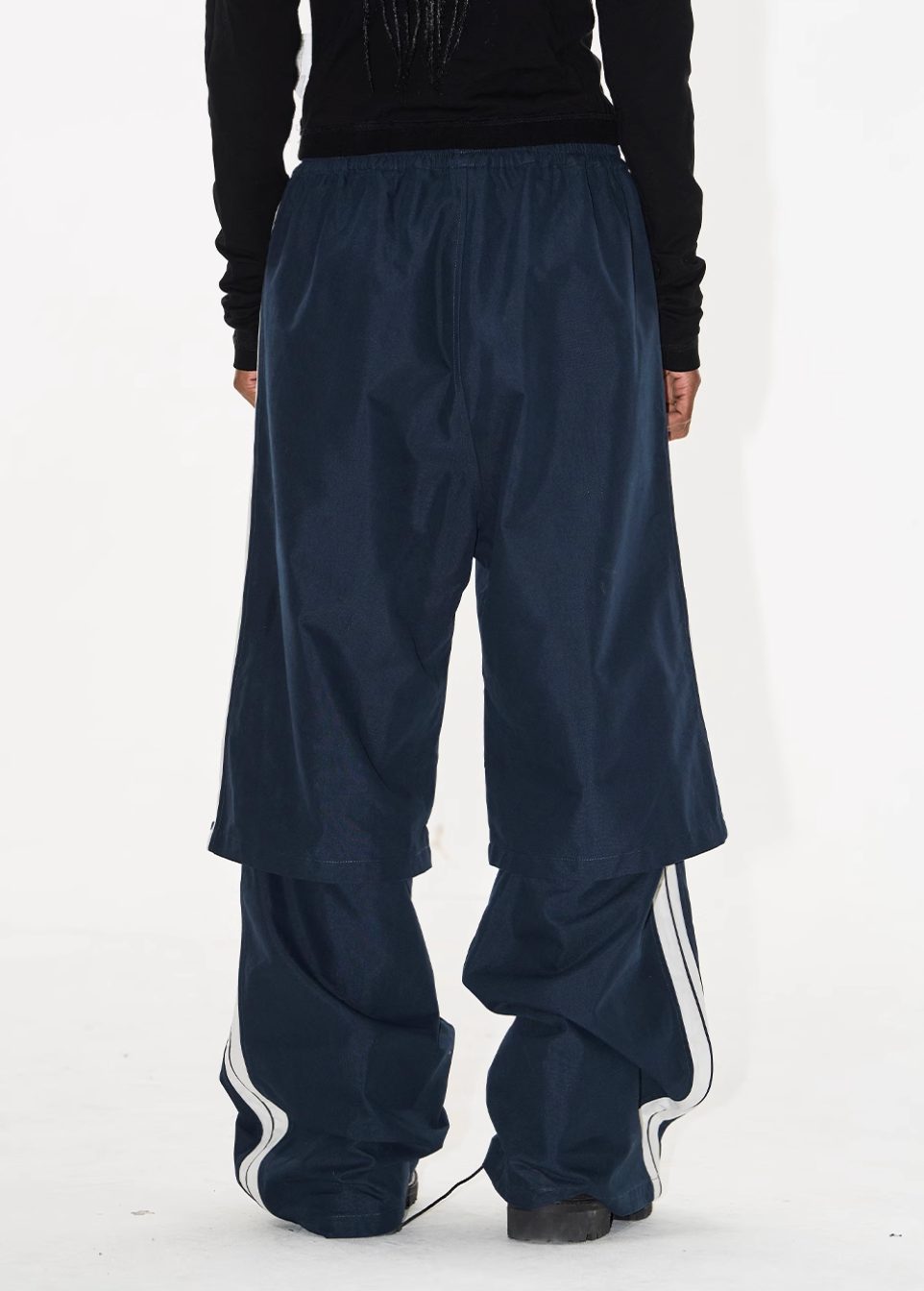 BLIND NO PLAN Double-Layer Color-Blocking Patchwork Sports Pants | Face 3 Face