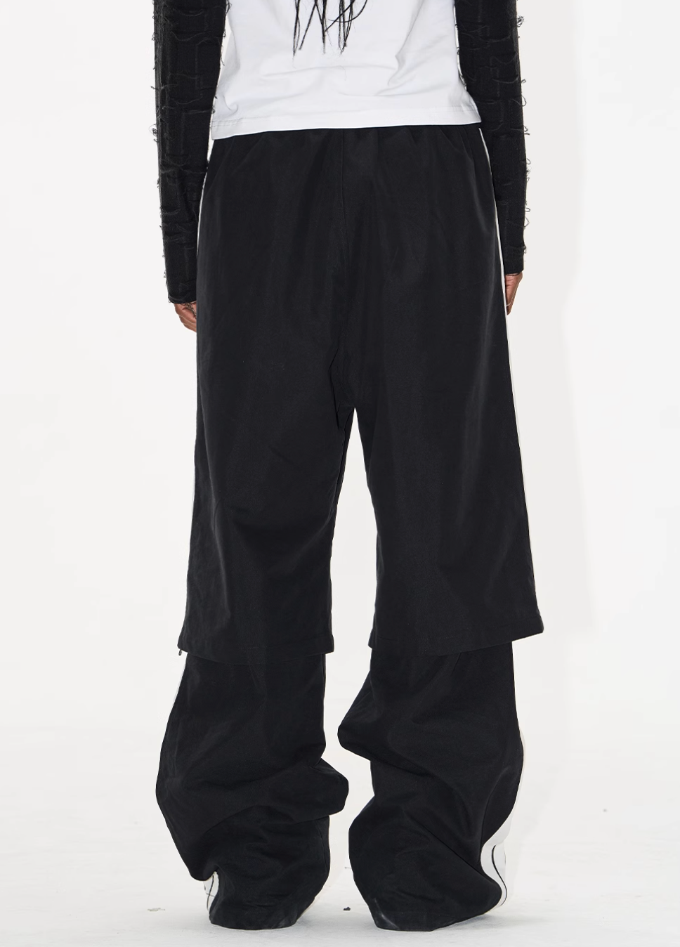 BLIND NO PLAN Double-Layer Color-Blocking Patchwork Sports Pants | Face 3 Face