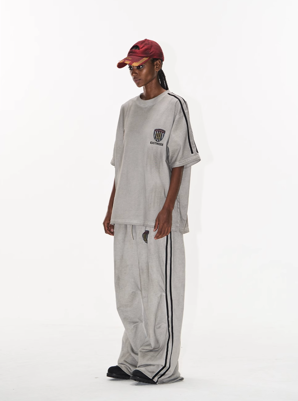 BLIND NO PLAN Distressed Washed Baggy Sport Sweatpants | Face 3 Face