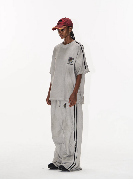BLIND NO PLAN Distressed Washed Baggy Sport Sweatpants | Face 3 Face