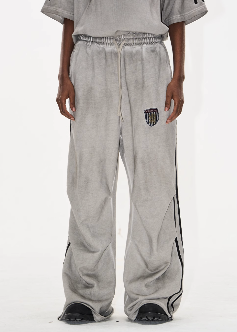 BLIND NO PLAN Distressed Washed Baggy Sport Sweatpants | Face 3 Face