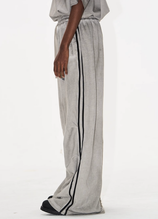 BLIND NO PLAN Distressed Washed Baggy Sport Sweatpants | Face 3 Face