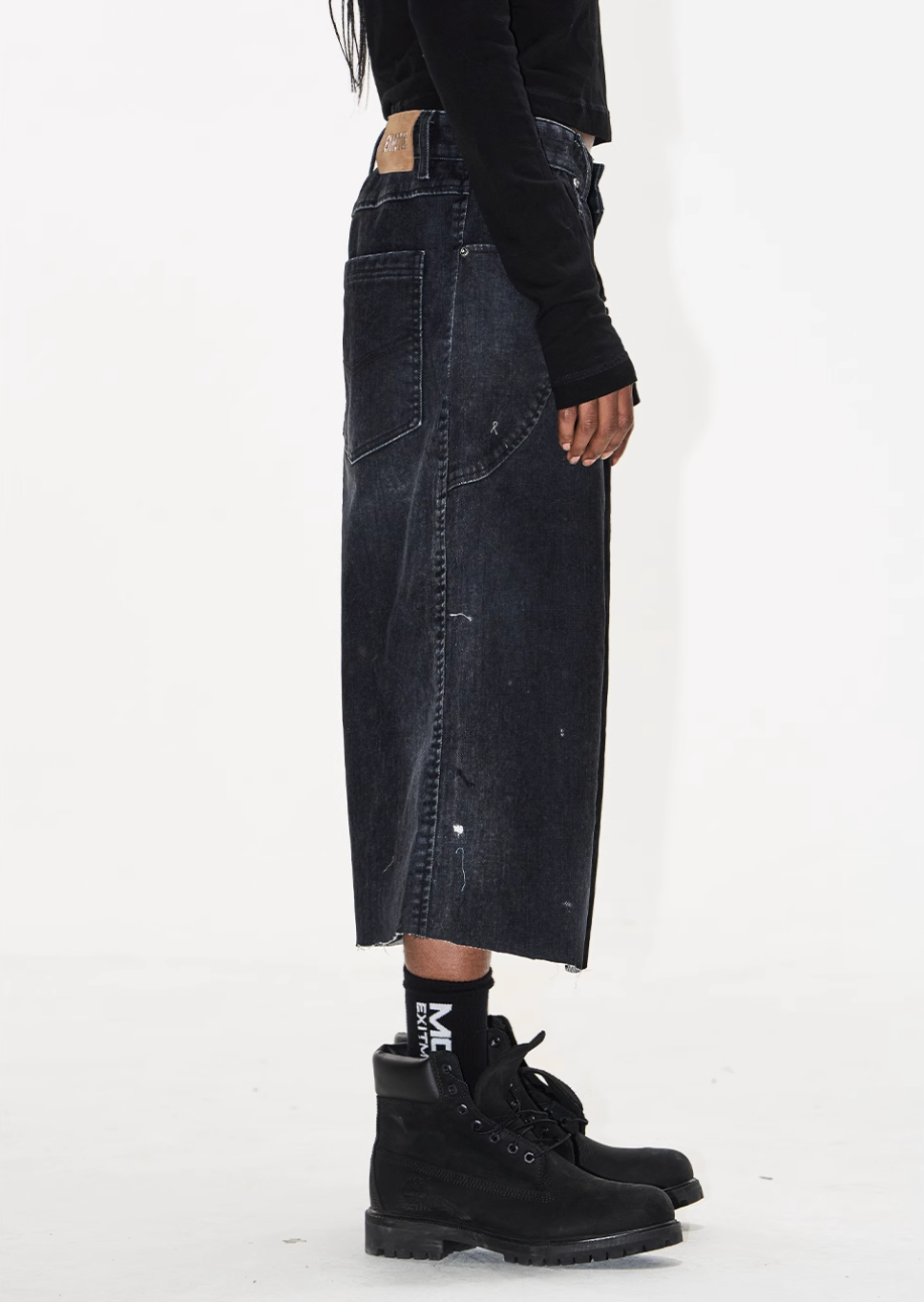 BLIND NO PLAN Washed Inked Flocked Denim Baggy Shorts | Face 3 Face