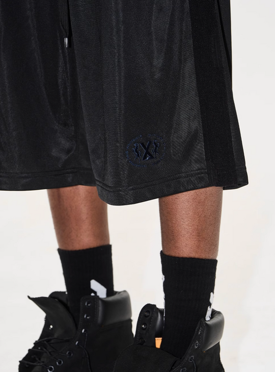 BLIND NO PLAN Multi-Layer Waist Sweat Shorts | Face 3 Face