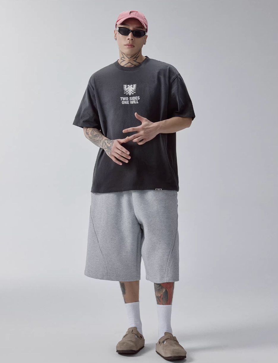 F2CE Washed Gradient Vintage Printed Tee | Face 3 Face