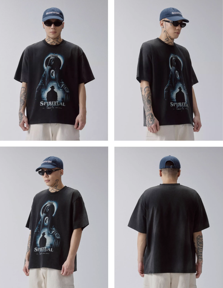 F2CE Washed Vintage "SPIRITUAL WARFARE" Printed Tee | Face 3 Face