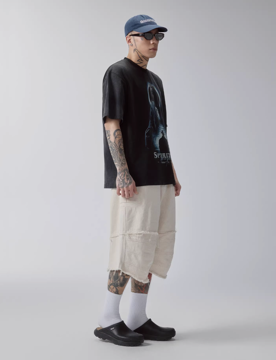 F2CE Washed Vintage "SPIRITUAL WARFARE" Printed Tee | Face 3 Face