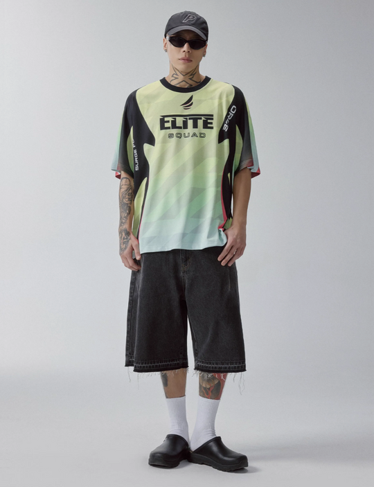 F2CE Quick-Drying Contrast Panel Printed Uniform Jersey | Face 3 Face