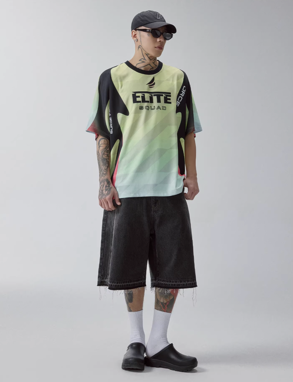 F2CE Quick-Drying Contrast Panel Printed Uniform Jersey | Face 3 Face