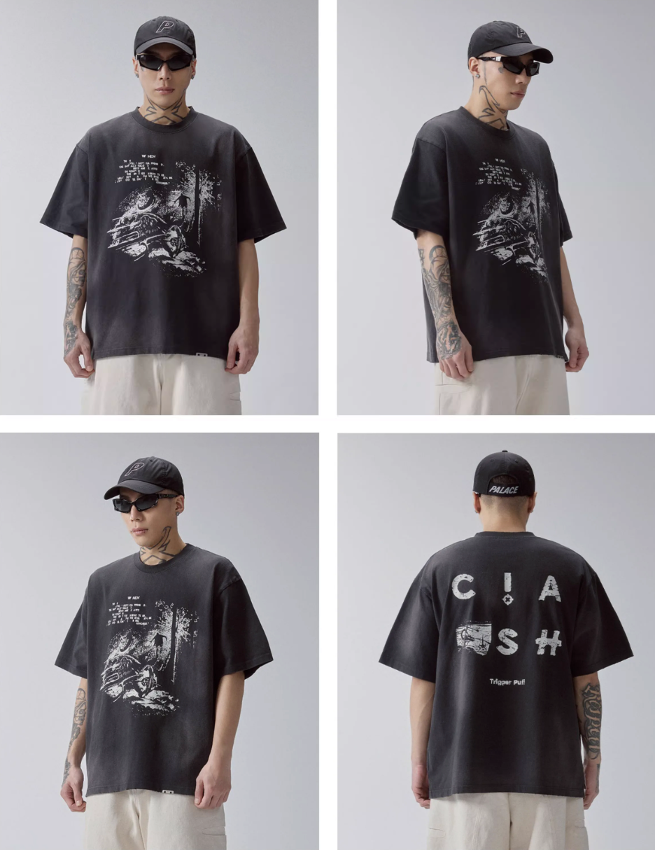 F2CE Retro Printed Washed Gradient Tee | Face 3 Face