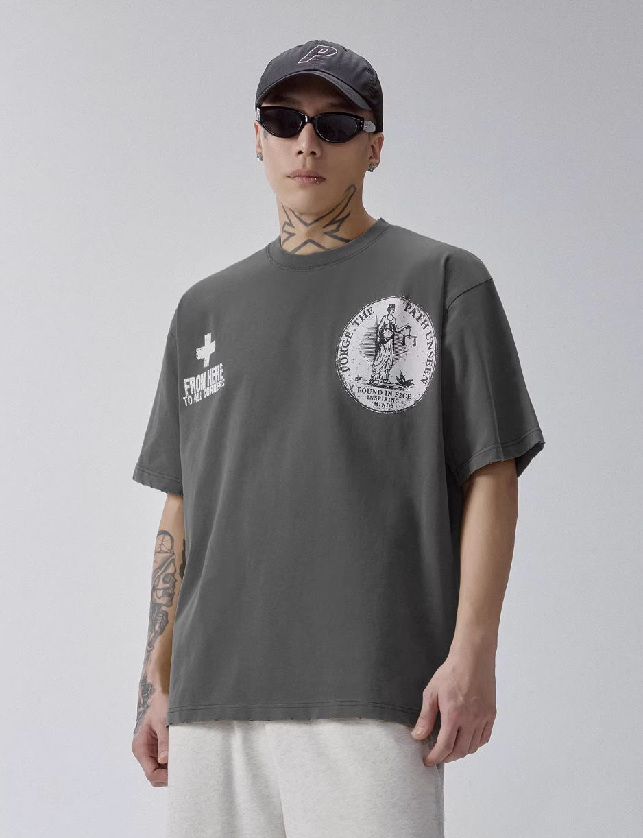 F2CE FORGE THE PATH UNSEEN Printed Vintage Tee | Face 3 Face
