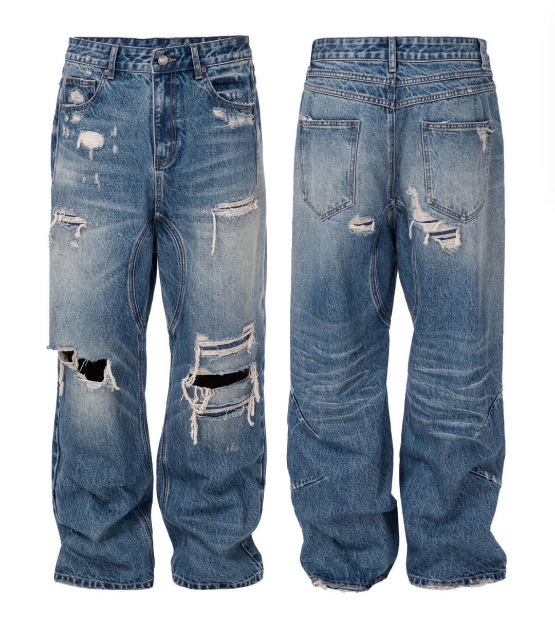 F2CE Washed Distressed Hole Jeans | Face 3 Face