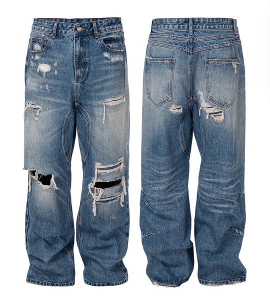 F2CE Washed Distressed Hole Jeans | Face 3 Face