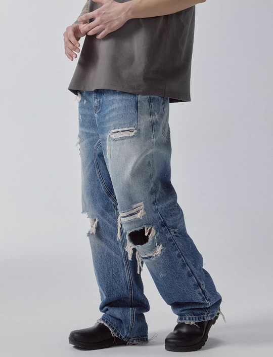 F2CE Washed Distressed Hole Jeans | Face 3 Face