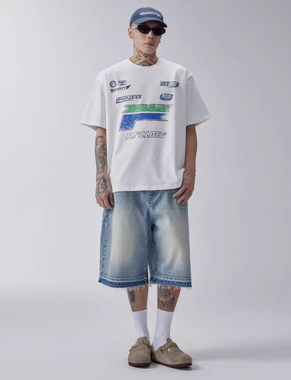 F2CE Washed and Aged Denim Shorts | Face 3 Face