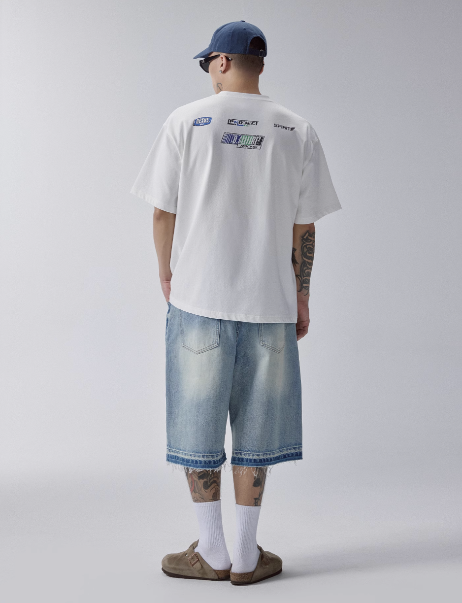 F2CE Washed and Aged Denim Shorts | Face 3 Face