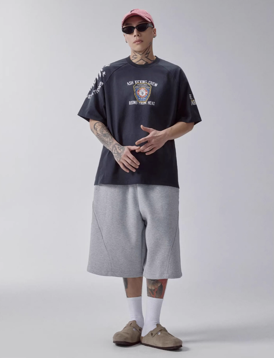 F2CE Basic Stitching Sweat Shorts | Face 3 Face