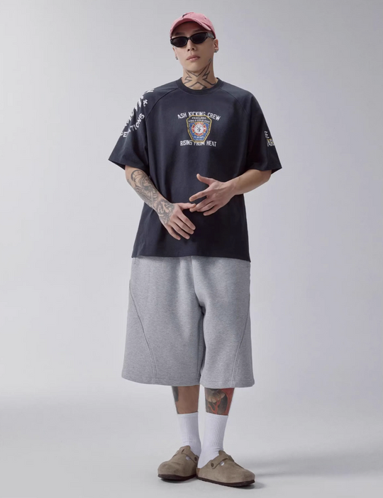F2CE Basic Stitching Sweat Shorts | Face 3 Face